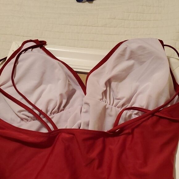 Burgundy one piece Swimsuit size 3XL - Picture 6 of 6